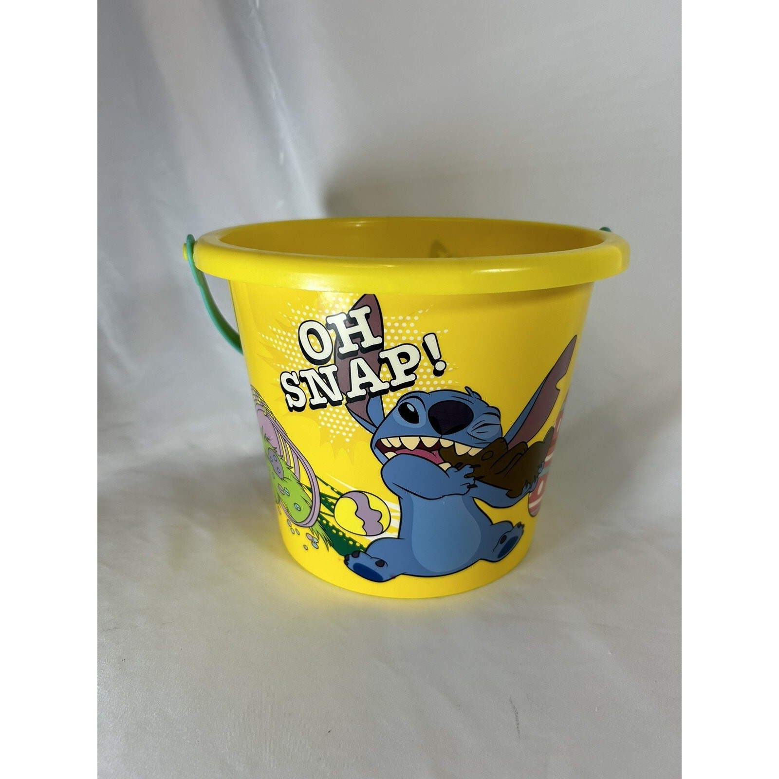 Disney Stitch with Chocolate Yellow Plastic Easter Bucket Bunny