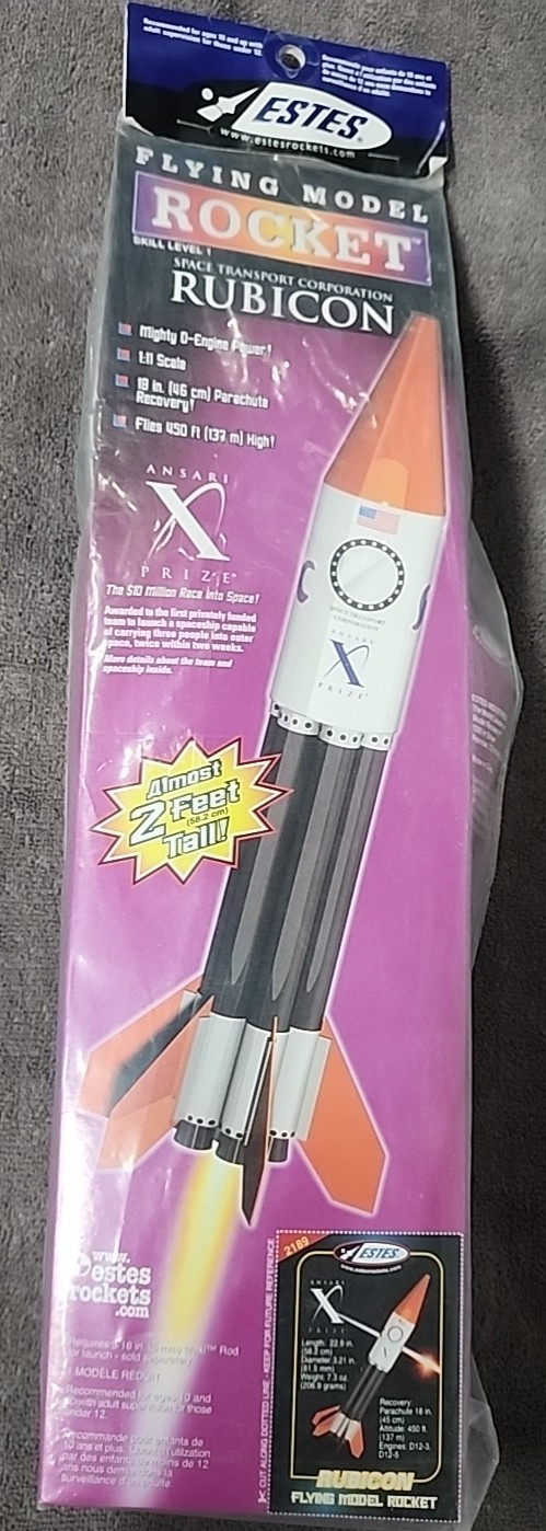 Estes Rubicon Space Transport #2189 NOS. OOP. Model Rocket Kit Free Shipping!