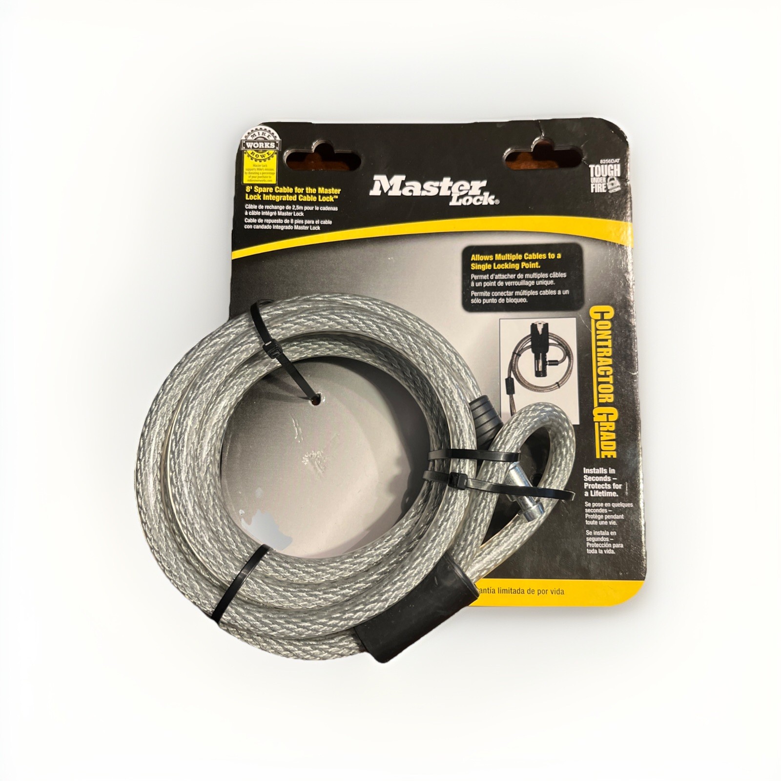 Master Lock Spare Braided Steel Cable for 8255DAT Integrated Cable Lock