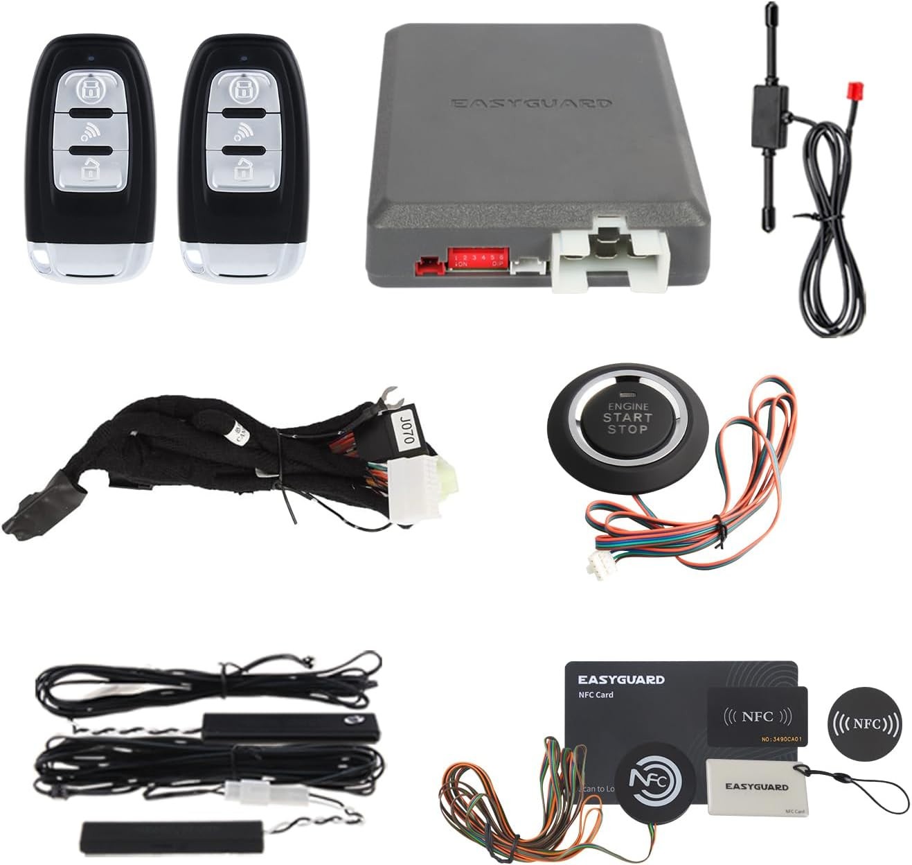 EASYGUARD EC002PP Remote Starter PKE Passive Keyless Entry Jeep Wrangler 10-18🔥