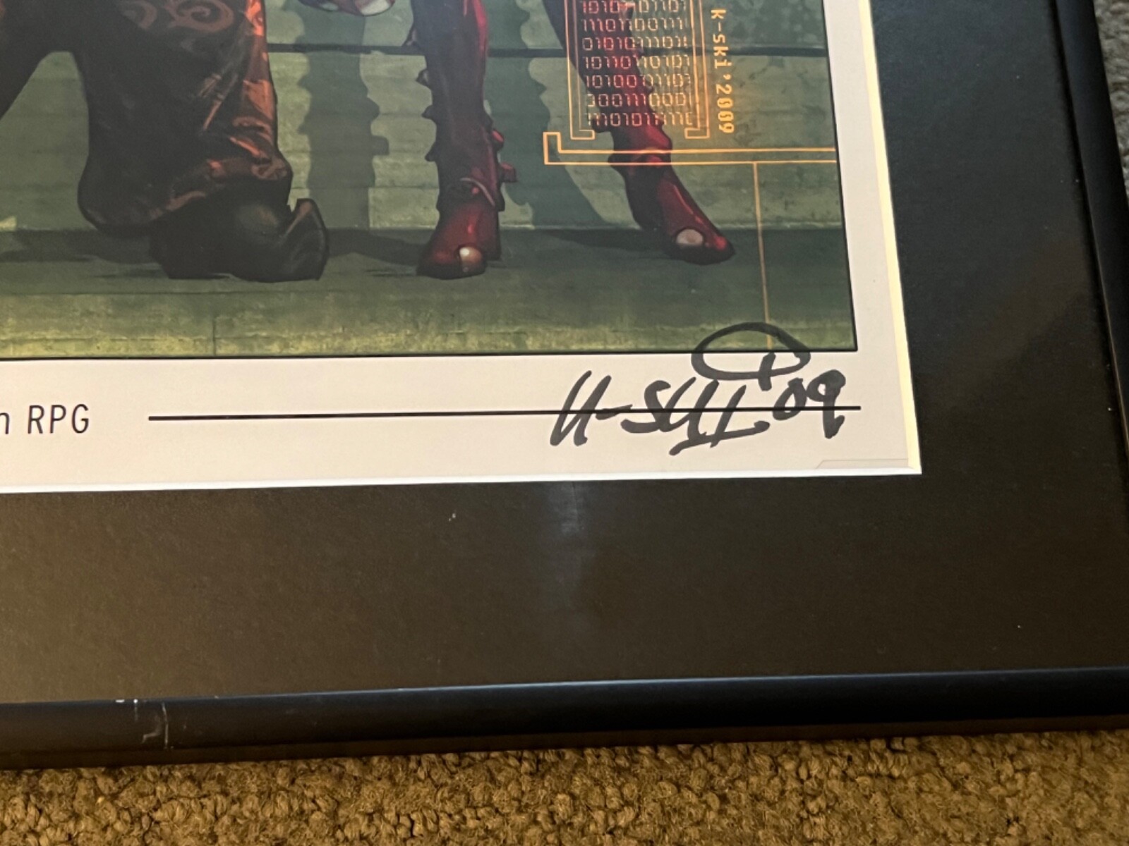 Shadowrun RPG Metatypes Suspects Framed Picture Signed By Klaus Scherwinski
