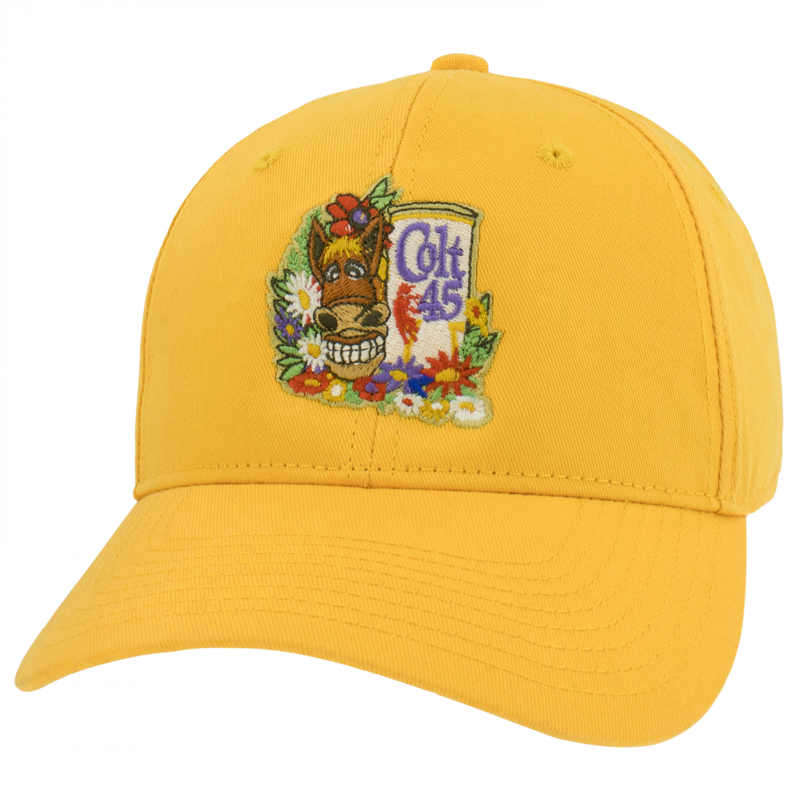 Colt 45 Spicoli Vintage Embroidered Florals Adjustable Hat Gold