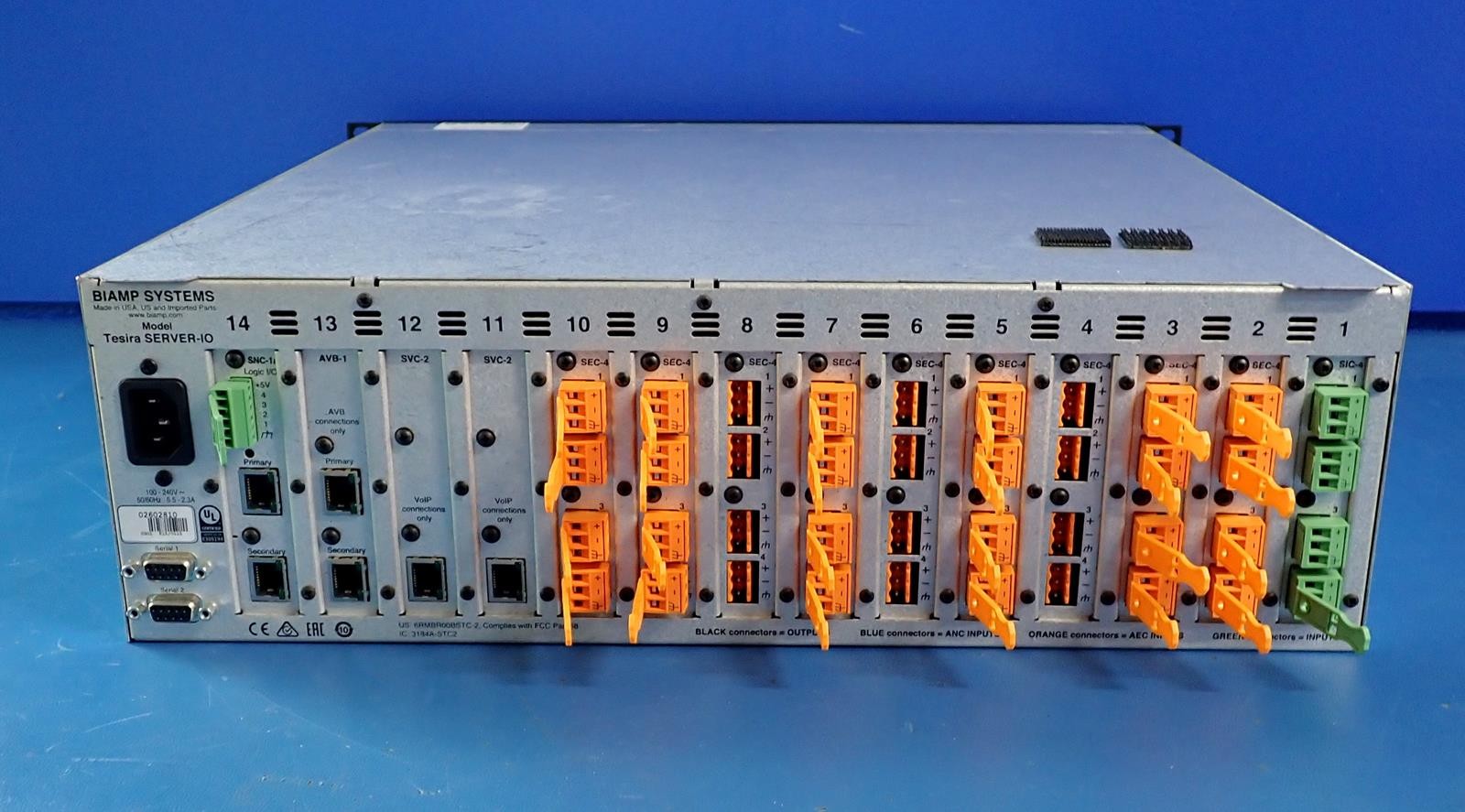 BIAMP TESIRA SERVER-IO Digital Audio Server Network Server SEC-4 SVC-2 AVB-1