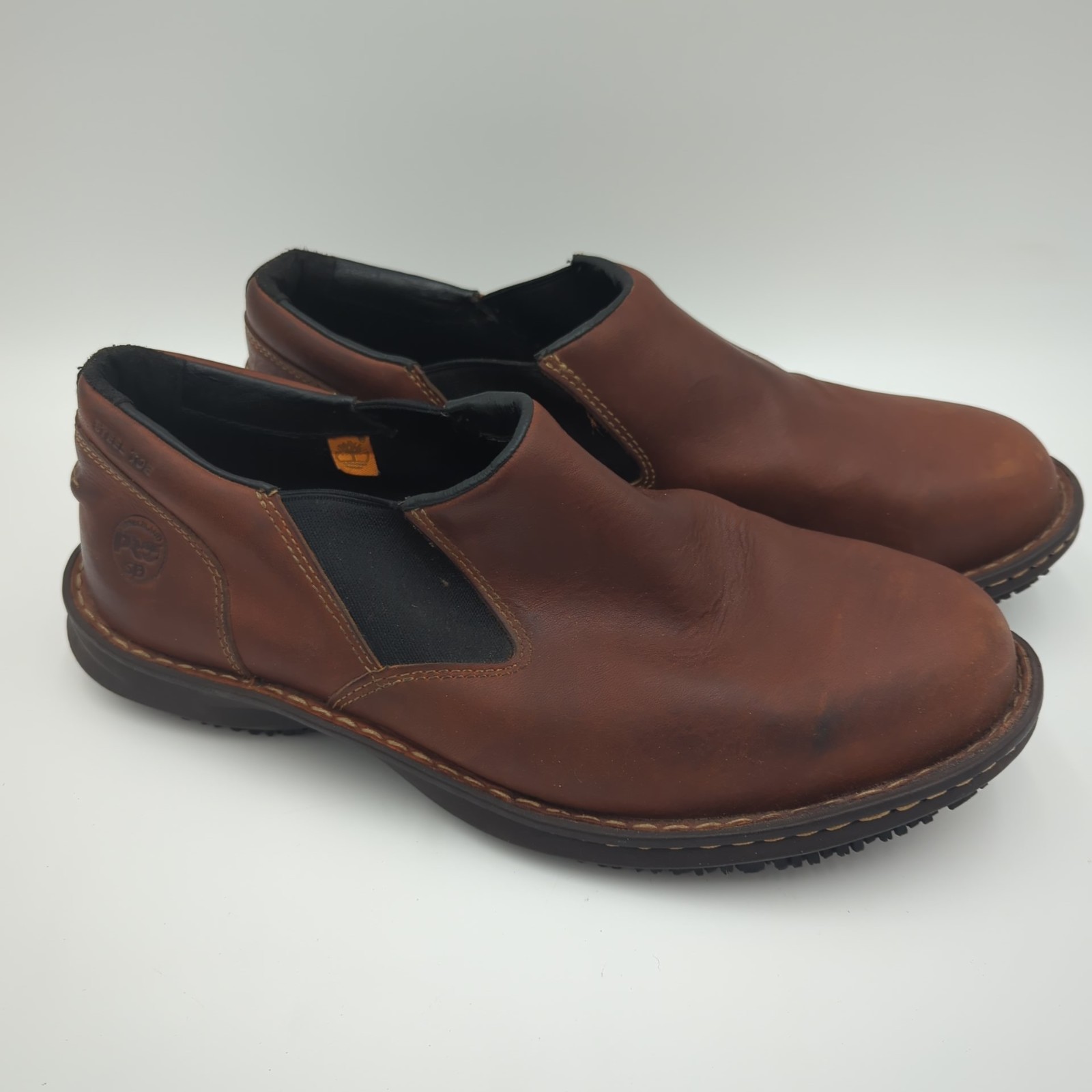 Timberland PRO Work Shoe Gladstone ESD Men's 10.5W Steel Toe Leather Slip On