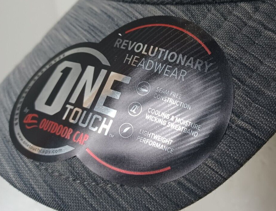 One Touch Seamless Outdoor cap Gray Lightweight NWT OSFA Hook and Loop