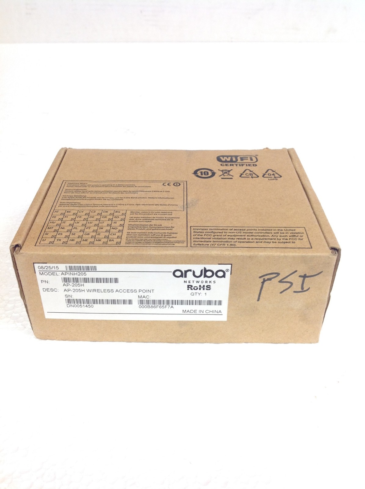 NEW Aruba Network APINH205 Wireless Access Point w/ Guide, Mounting Bracket