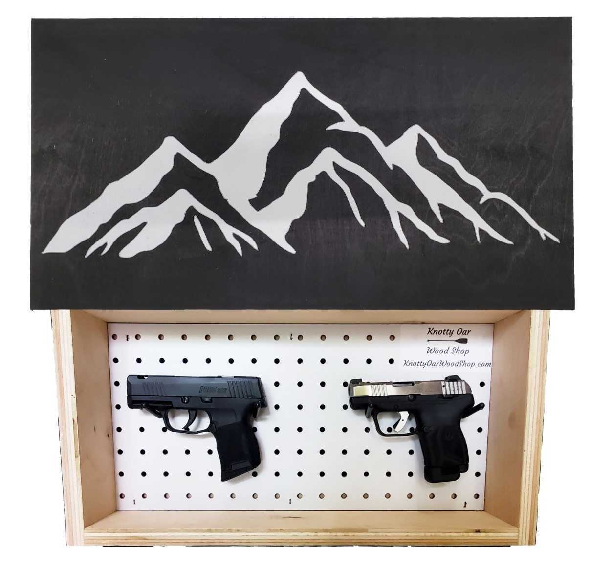 Mountain Range Hidden Gun Storage – Stash Box Safe: Gift for Husband Boyfriend