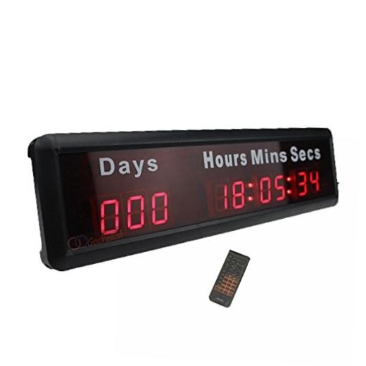 1-inch 9Digits LED Event Timer Countdown/up Clock with Days Hours Mins Secs