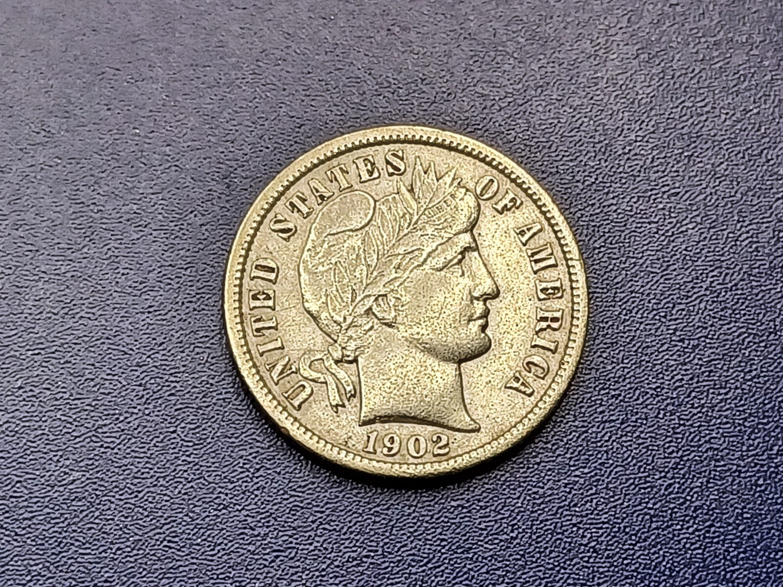 AU 1902-P Barber Dime