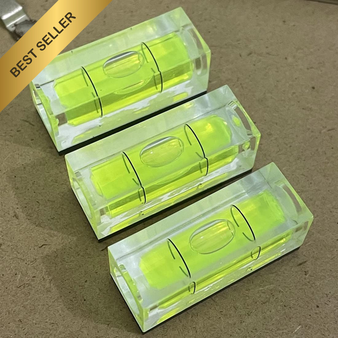 3Pcs Mini Magnetic Square Spirit Bubble Level Set Precision Horizontal Tool