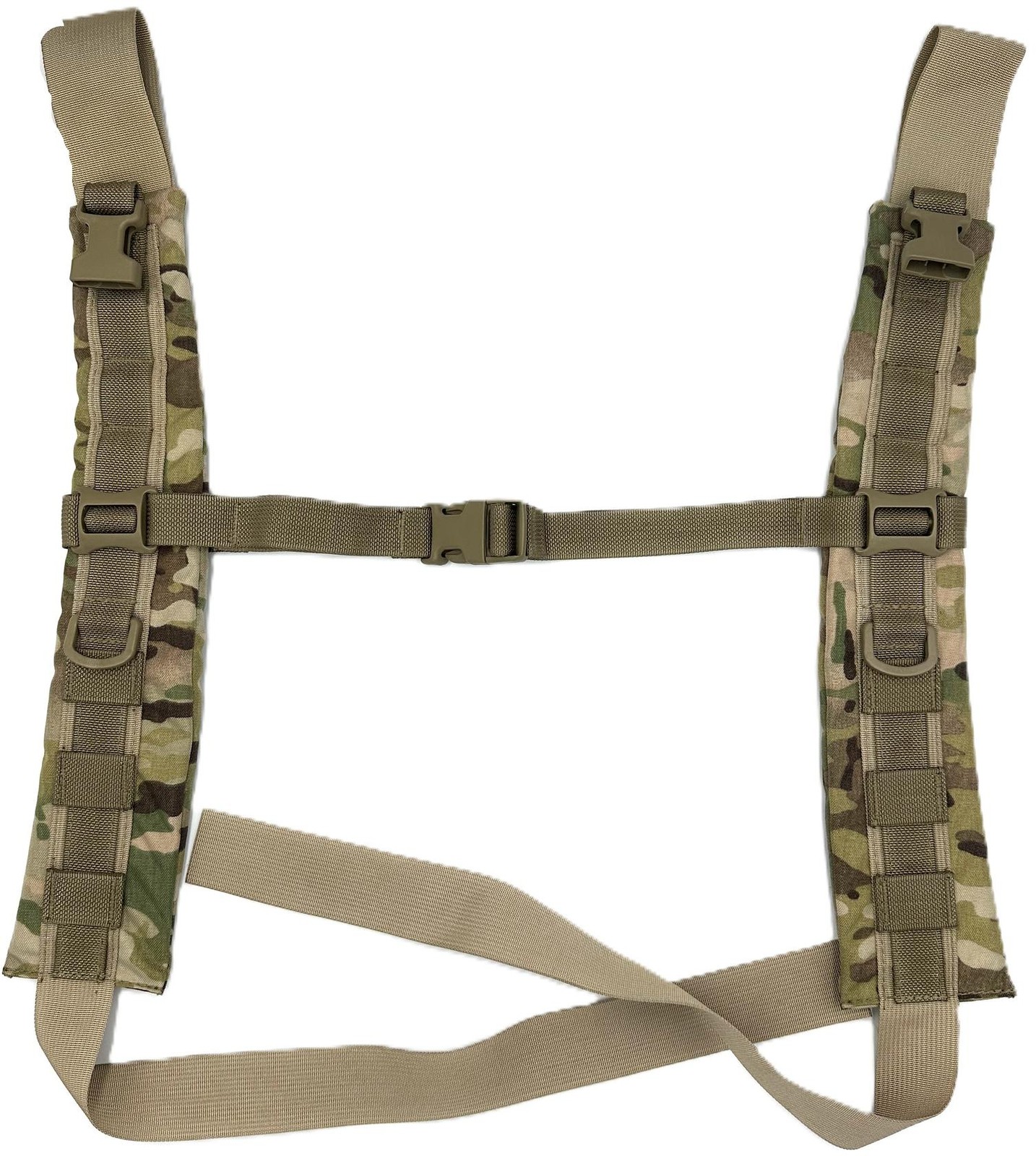 Tactical Low Profile MOLLE Shoulder Harness Padded Adjustable Straps Mulitcam
