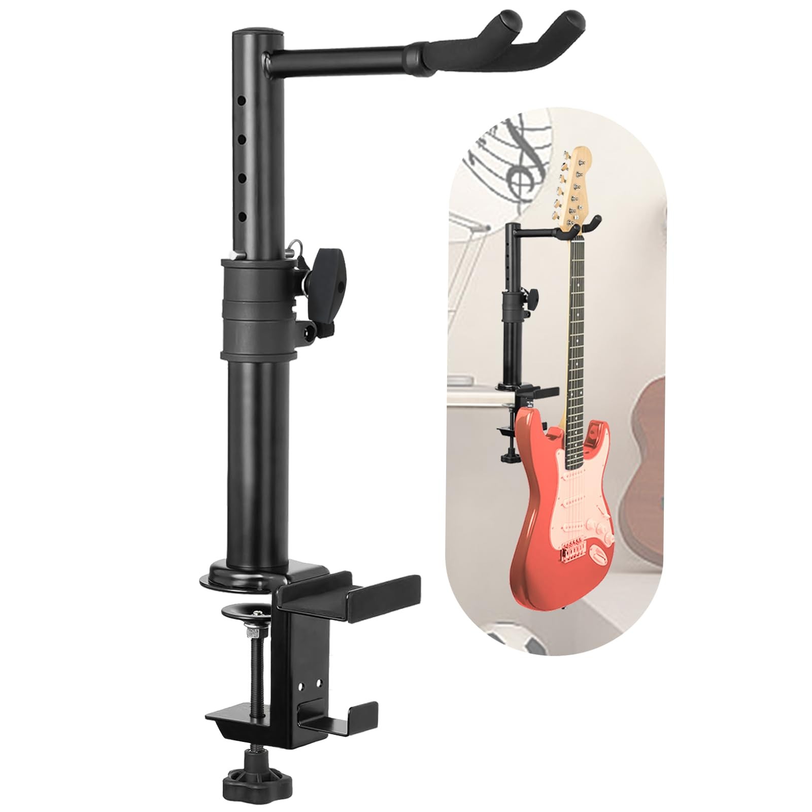Guitar Desk Stand with Clamp, Heavy Duty Guitar Hanger Guitar Desktop Stand, ...