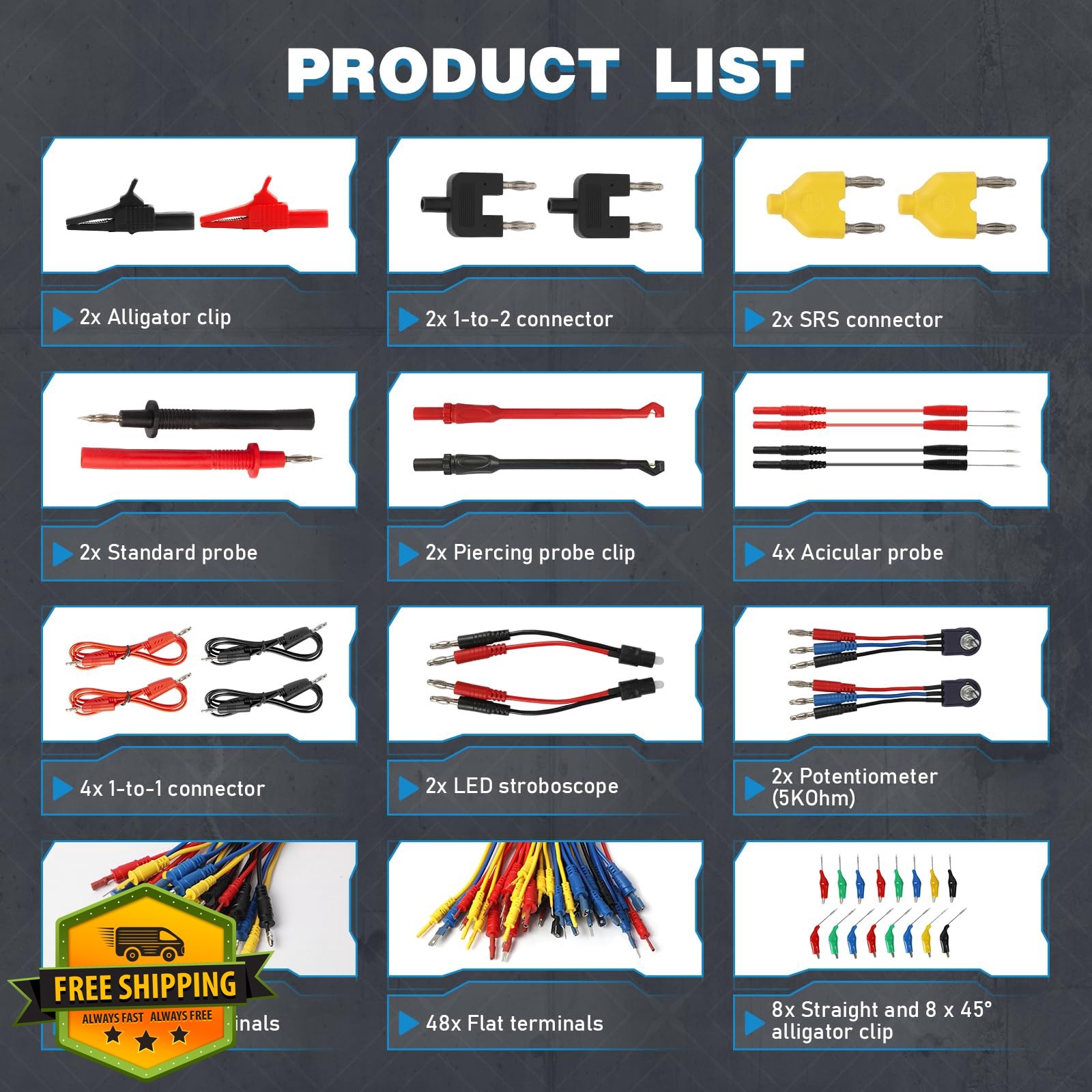 LDVROH 110PCS Automotive Test Lead Kit