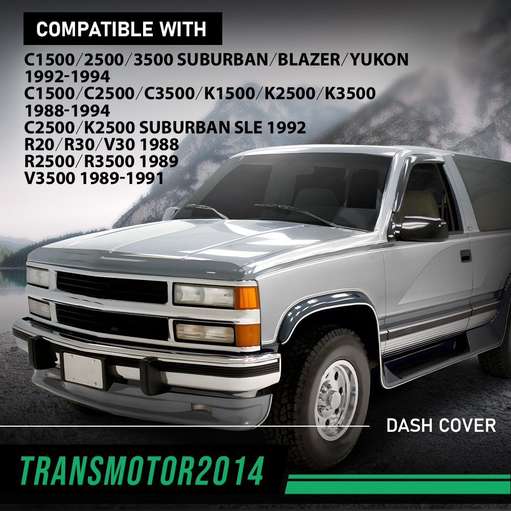 Fit For 1988-1994 Chevrolet GMC C/K 1500 2500 Pickup Blazer Dash Cover Cap Gray