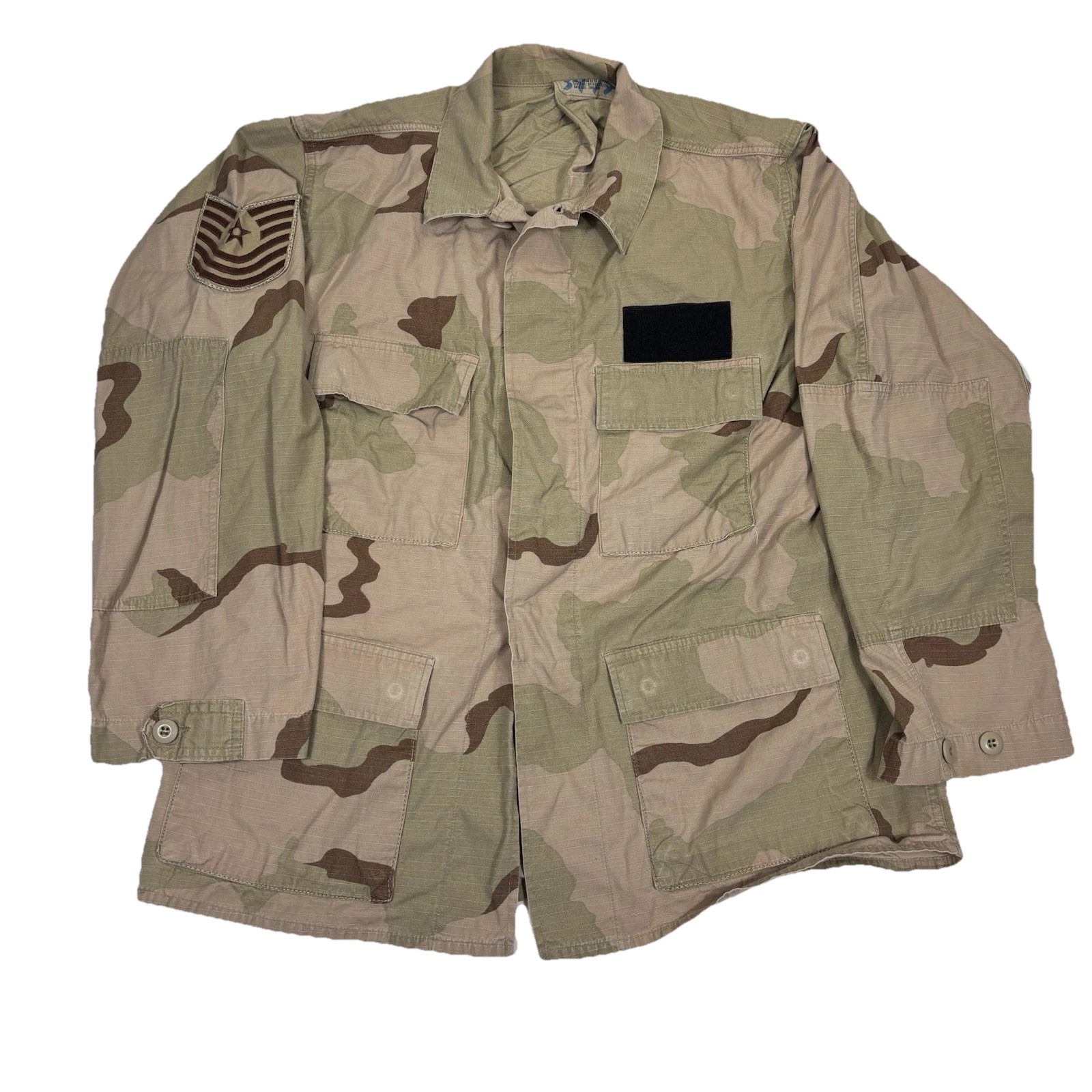 Coat Desert Hot Weather 3 Color Camo Medium Regular USAF 1990 Desert Storm  VTG