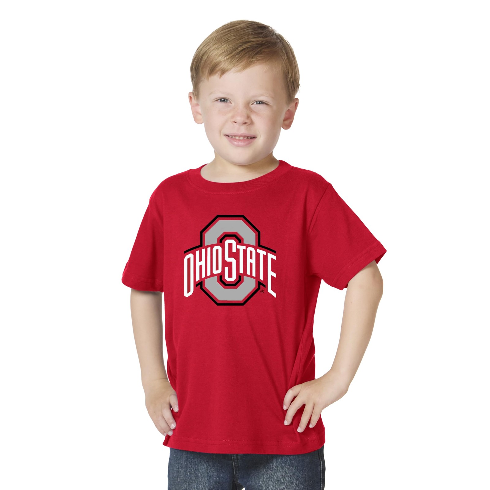 Little King NCAA Toddler Ohio State Big Logo T-Shirt - 100% Cotton - Boys & Girl