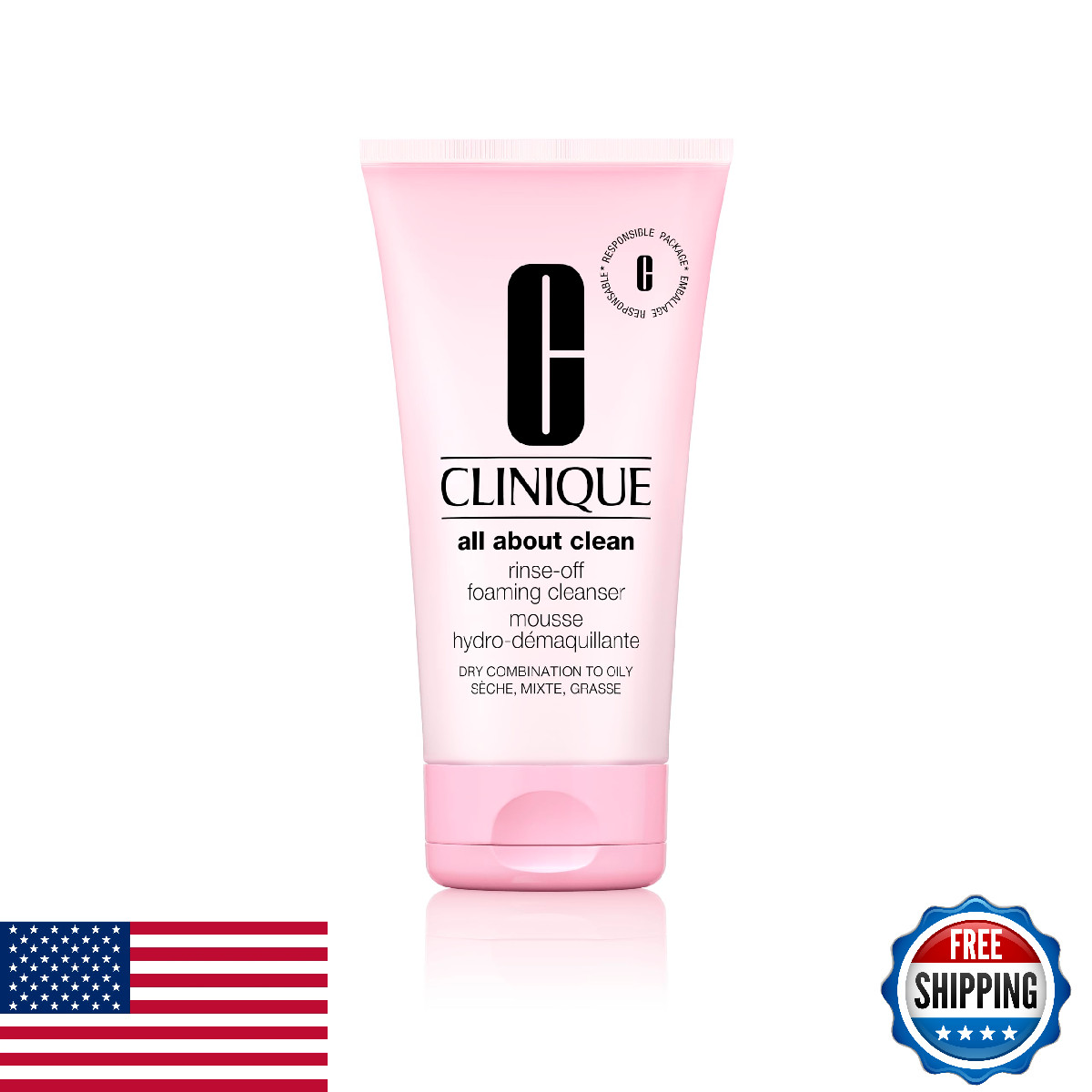 Clinique All About Clean Rinse-Off Foaming Face Wash Oily Skin 5oz