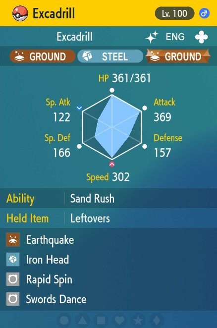 Pokemon Scarlet and Violet 6iv Shiny Max EV Excadrill