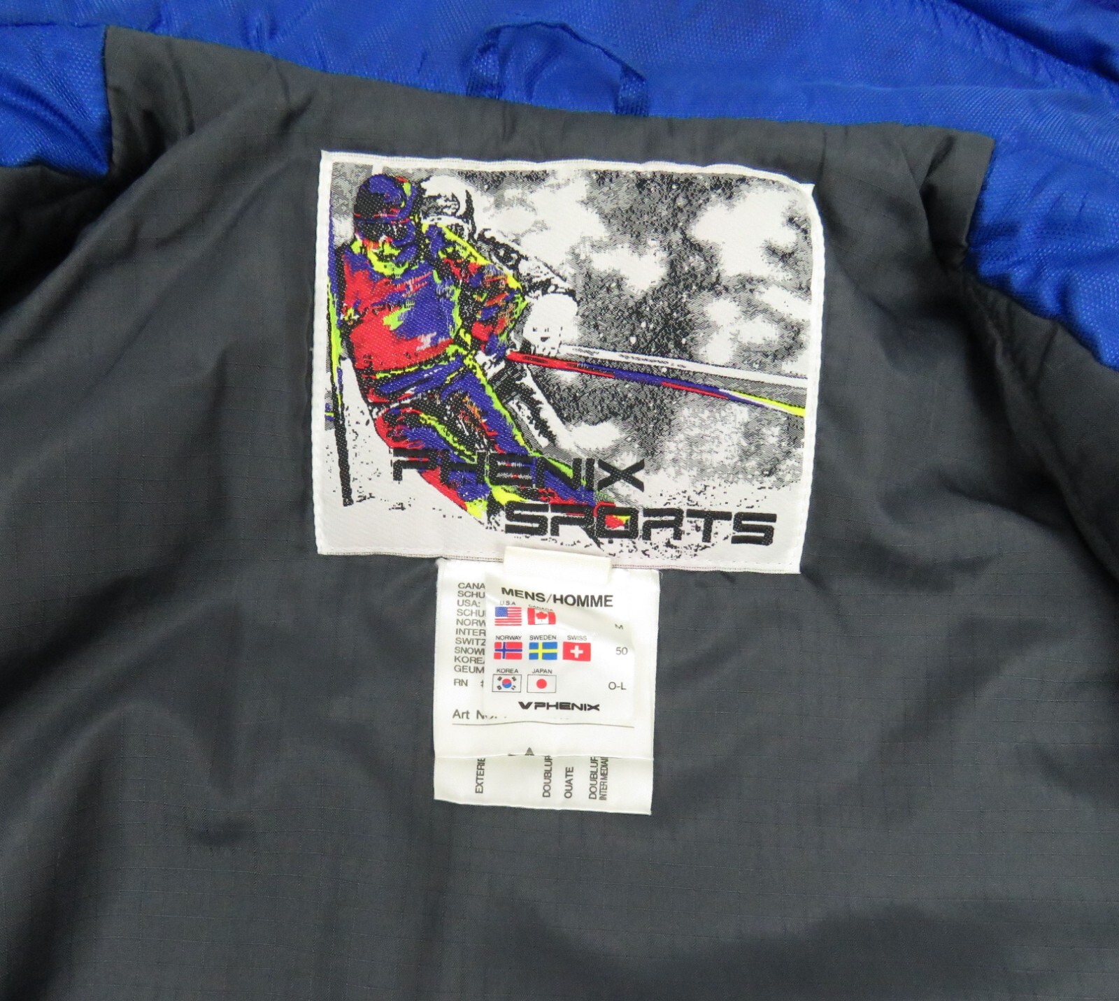 Vintage 90s Phenix Insulated Snowboard Ski Mens Hooded Full Zip Snap Jacket M
