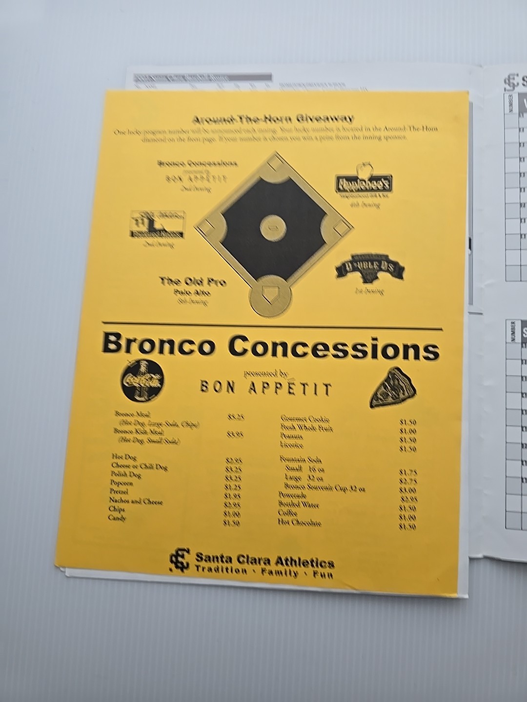 Santa Clara University Broncos Baseball 2003 + 2005 Programs with Autographs SCU