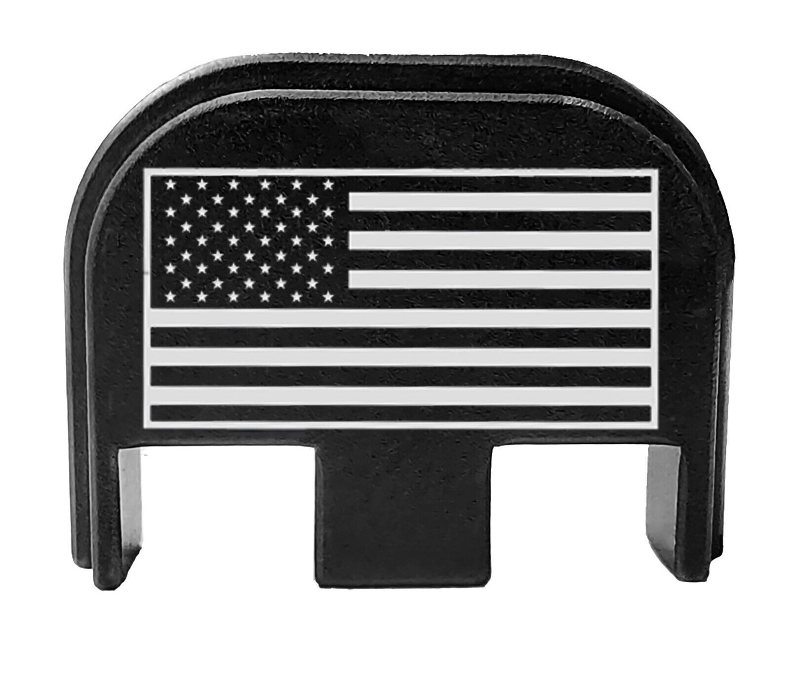 GLOCK REAR SLIDE BACK COVER PLATE Models 19 17-45 Gen 1-5 Bastion Logo USA Flag