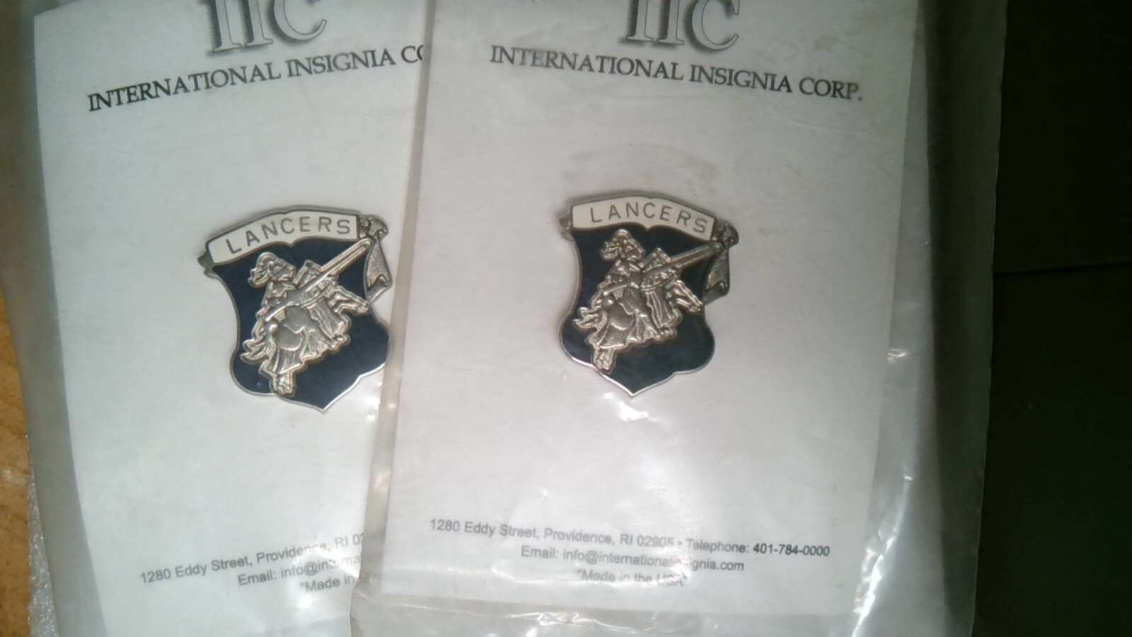 MILITARY INSIGNIA CREST DI DUI SET OF 2 LAKES HIGH SCHOOL JROTC TACOMA WASHINGTO