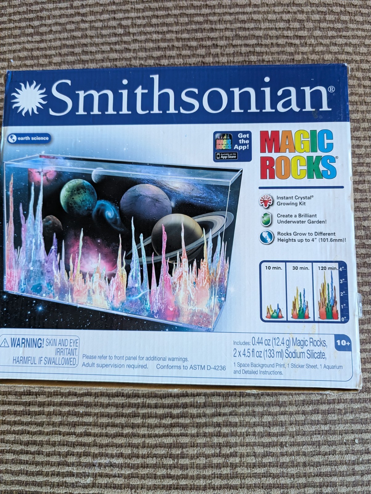 Smithsonian Magic Rocks Instant Crystal Growing Kit (Earth Science/Stem) NIB