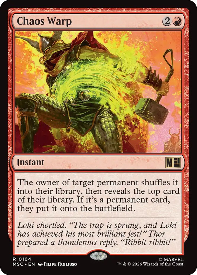 x1 Chaos Warp R MTG Commander: Marvel Super Heroes M/NM, English
