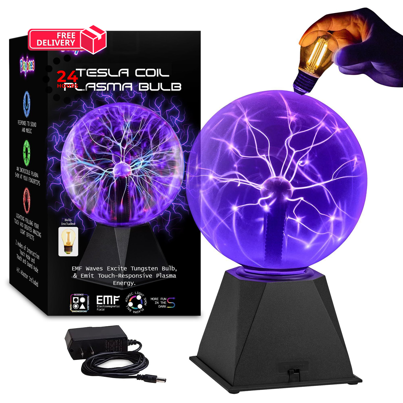 Playbees Purple Plasma 7 inches (height), 5 (width and depth),