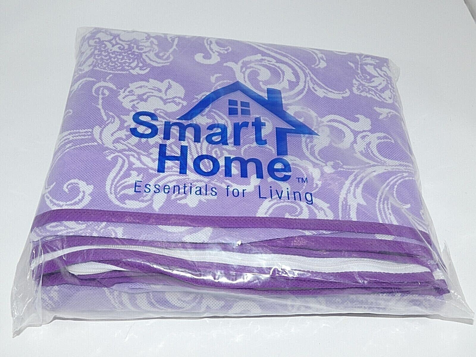 Smart Home Essentials Underbed Storage Bags (set of 2) Purple Scroll Design
