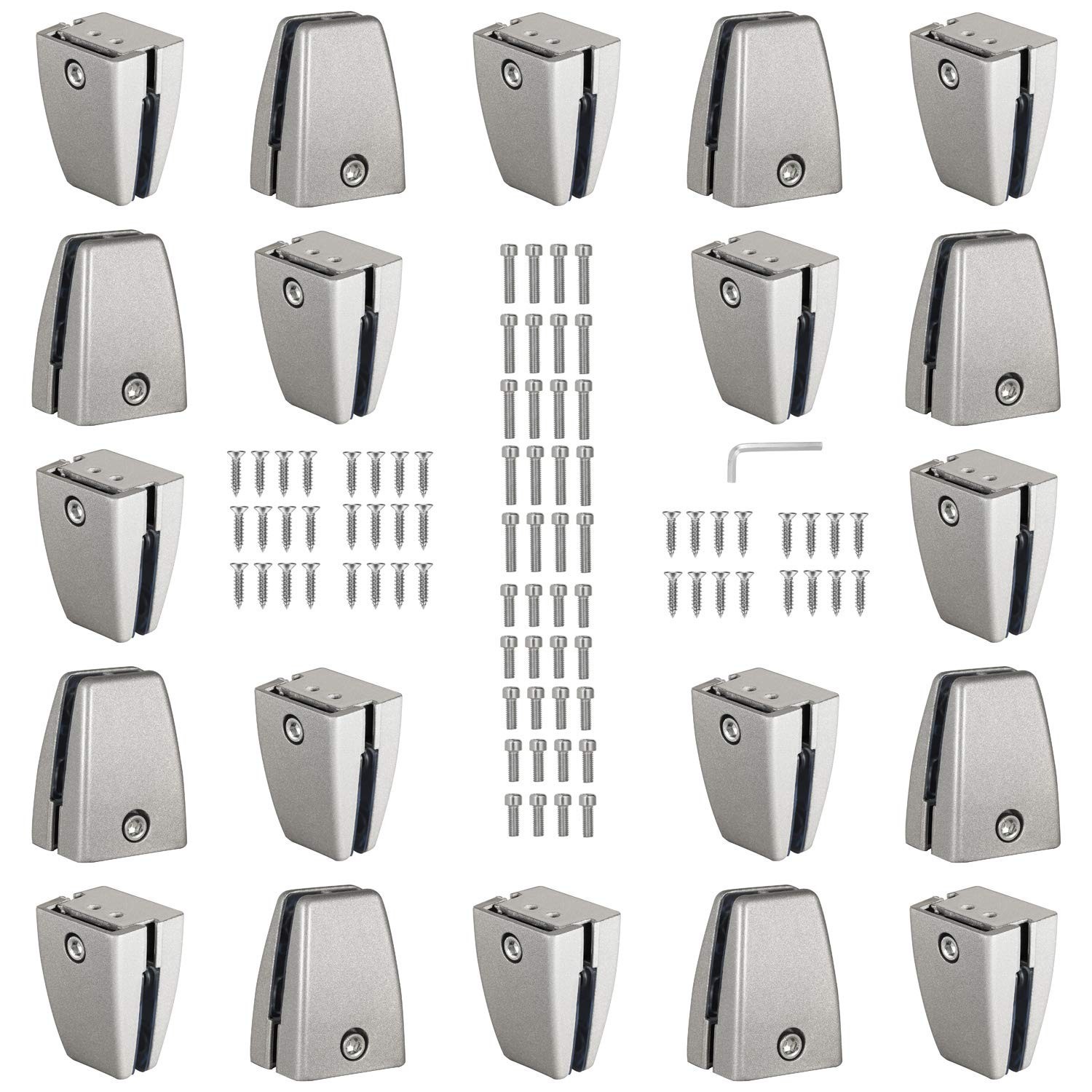 20 PCS Office Desk Partition Support Bracket,Desk Divider Clamp Brackets Shel...
