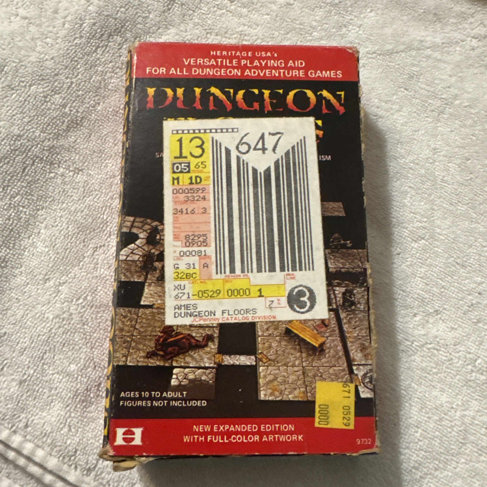 Vintage Dungeon Floors 9 maps Heritage USA 1981 Maps Complete In Box