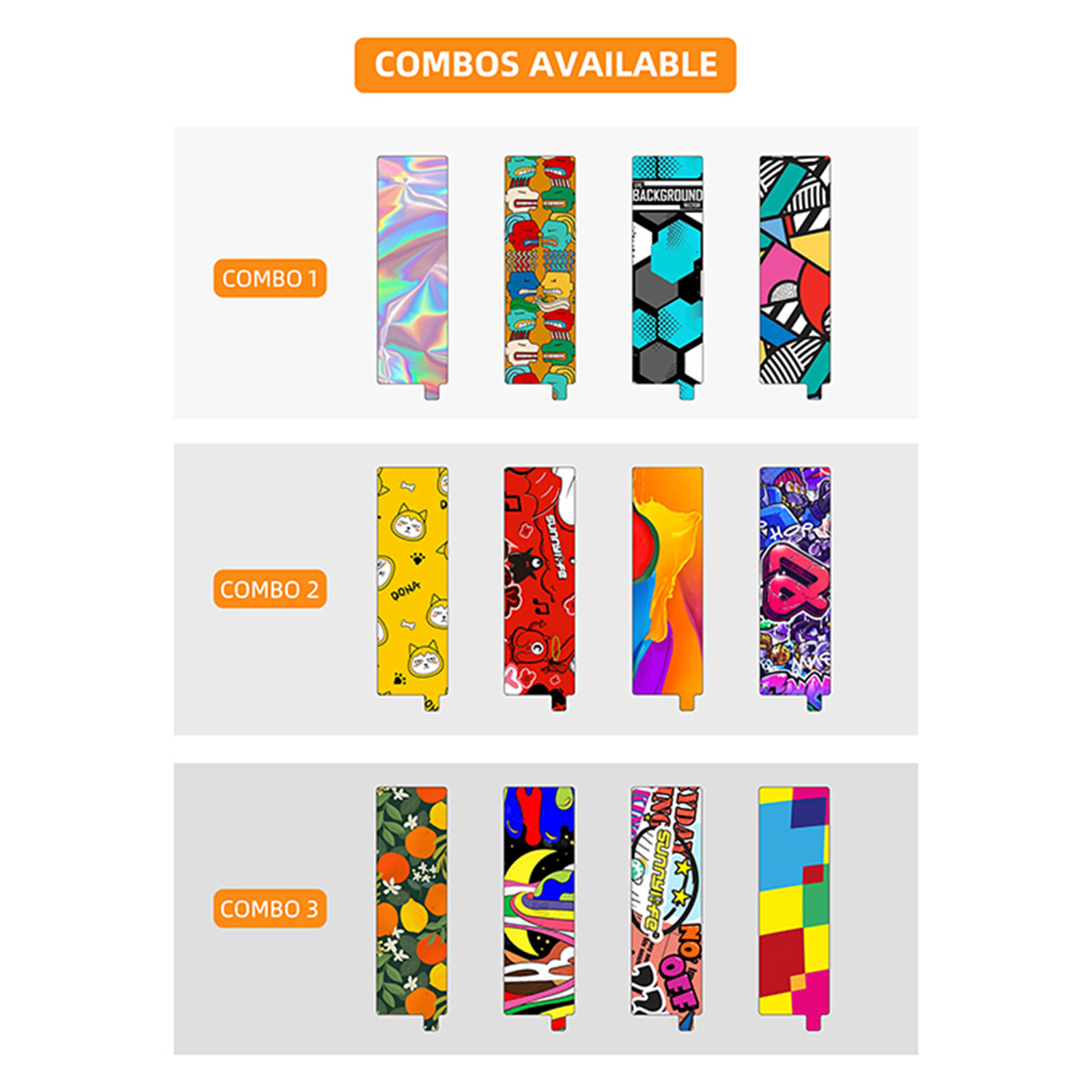 Colorful Pattern Sticker Shell Insert Card Decorative Part for Insta360 Flow
