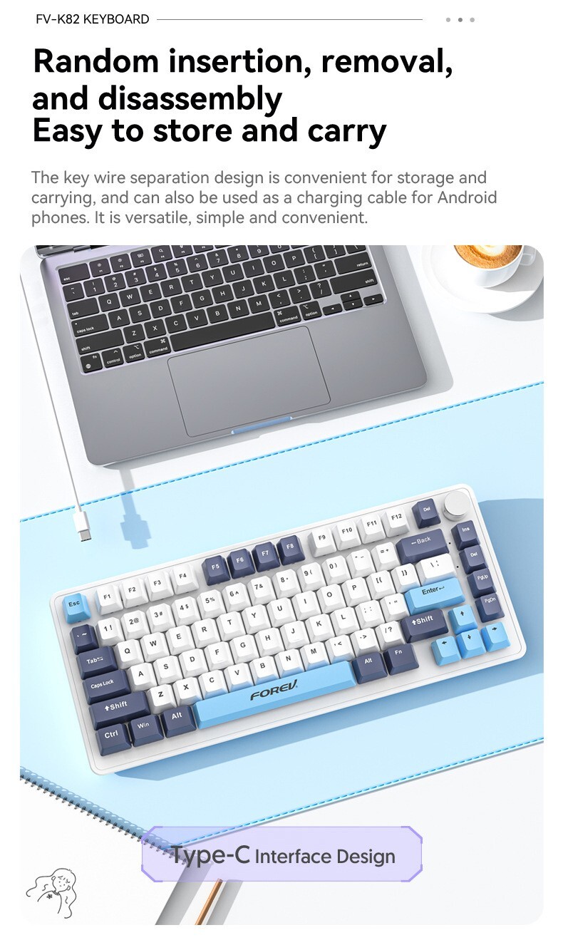 Forev FvQ305S Gaming keyboard Complete