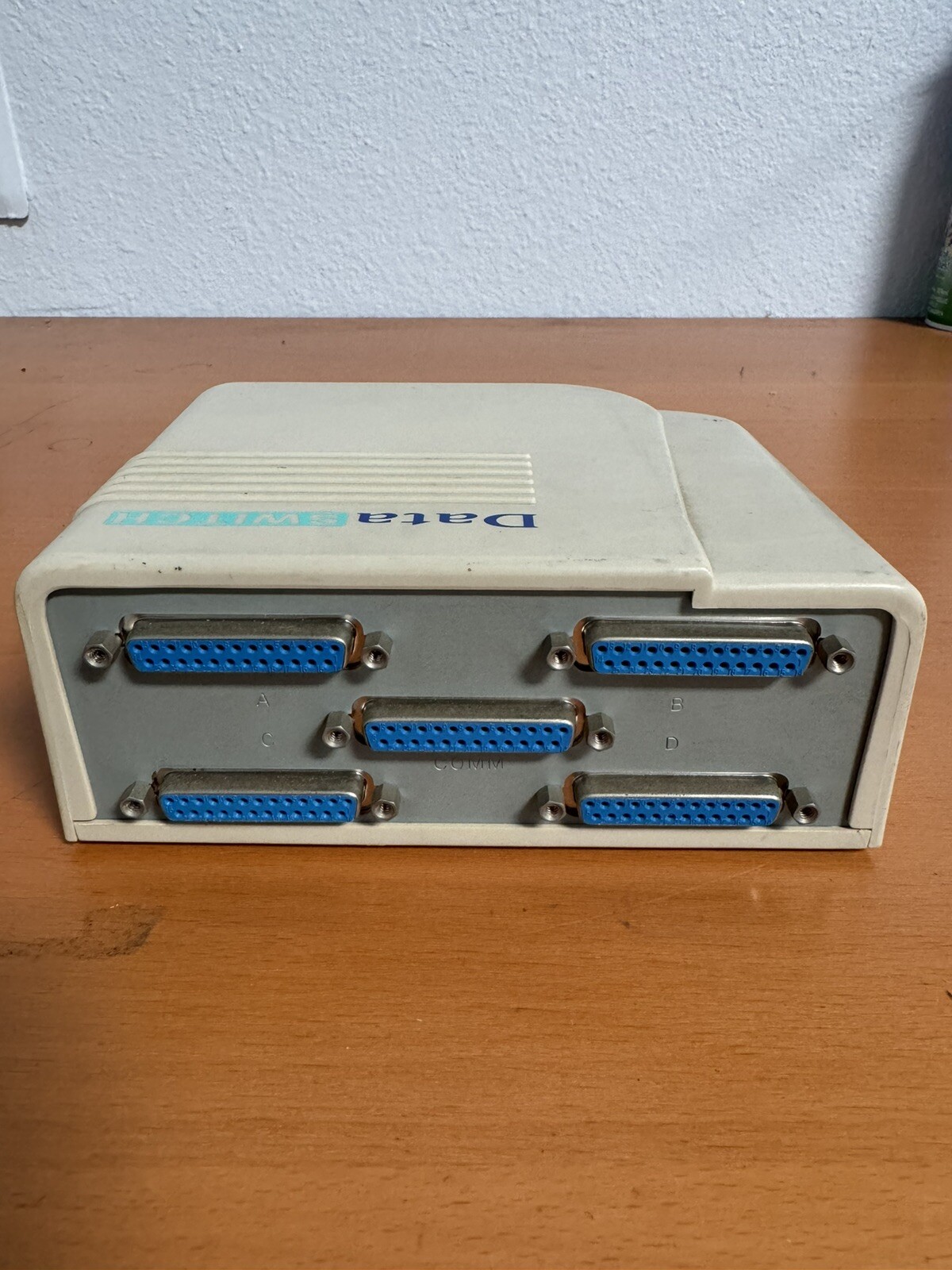 Open Box DB25 4 Way Data Transfer Switch Box RS-232 Rotary Dial