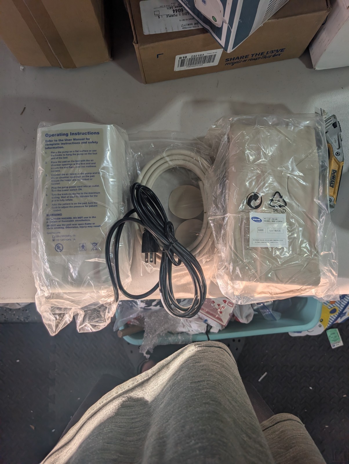 INVACARE Alternating Pressure Pump CG9701 With Air Mattresses