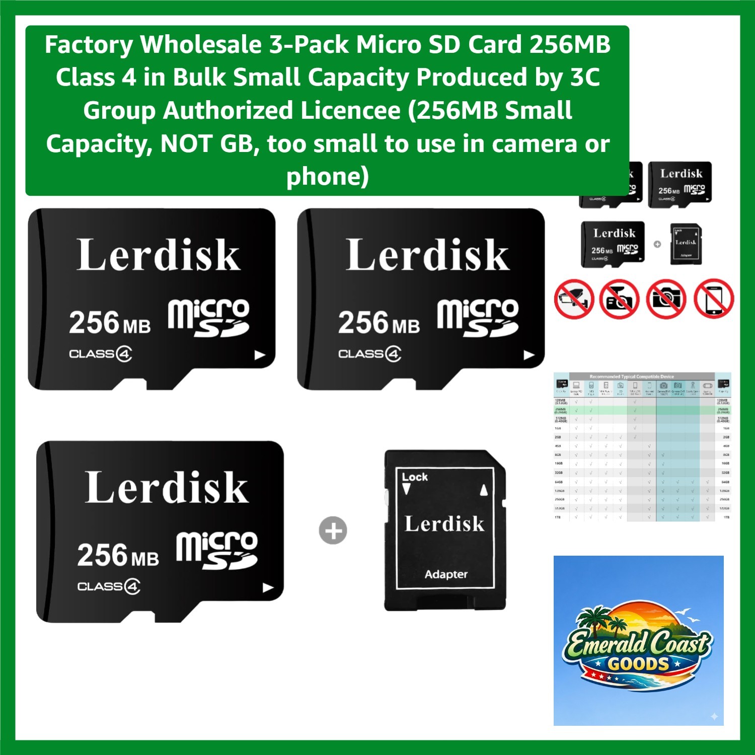 Bulk 256MB Class 4 Micro SD Cards - Reliable & Drop Proof Storage Solution