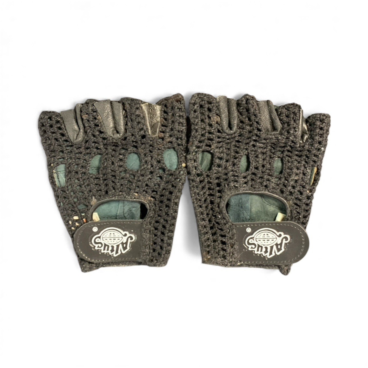 Vtg Altus Pro-Trainer Weightlifter Gloves Black Premium All Leather Medium