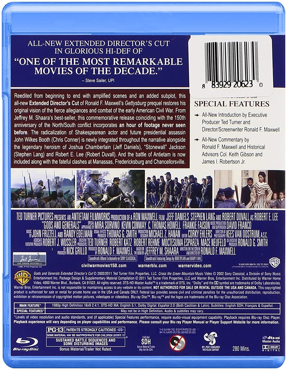 Gods and Generals - Extended Director's Cut Blu-ray NEW
