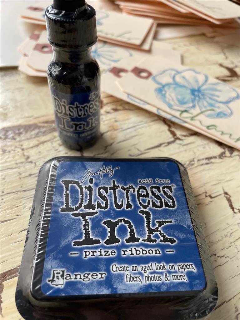 New RANGER Holtz Distress REINKER & INK PAD blue PRIZE RIBBON