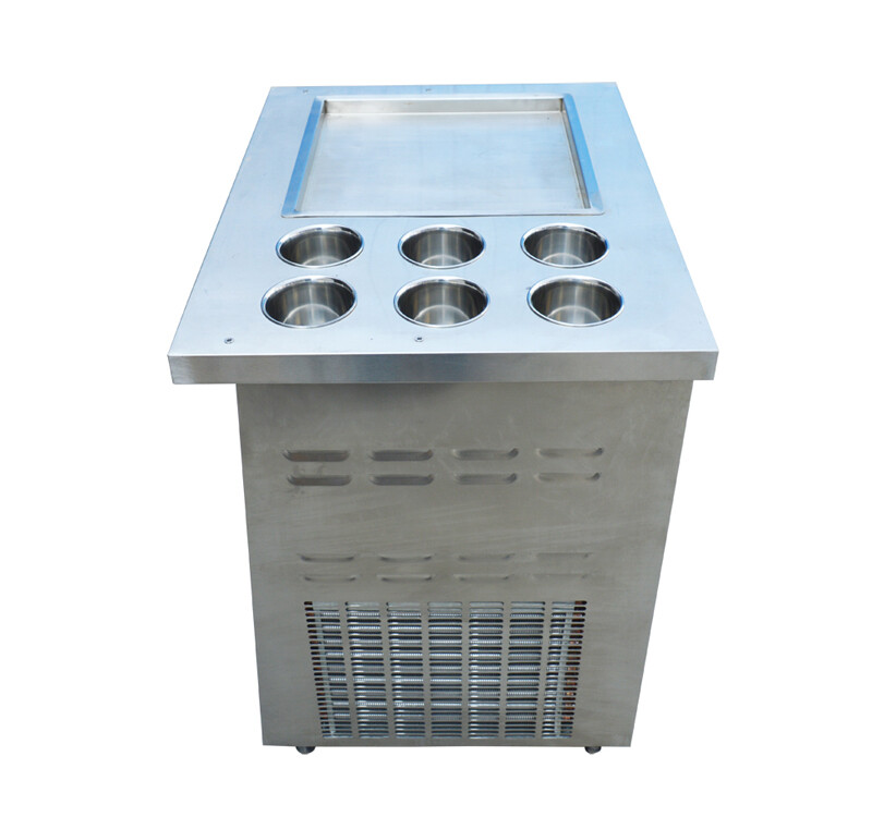 Commercial Rolled Ice Cream Machine, Ice Roll Machine Yogurt Cream Machine 110V