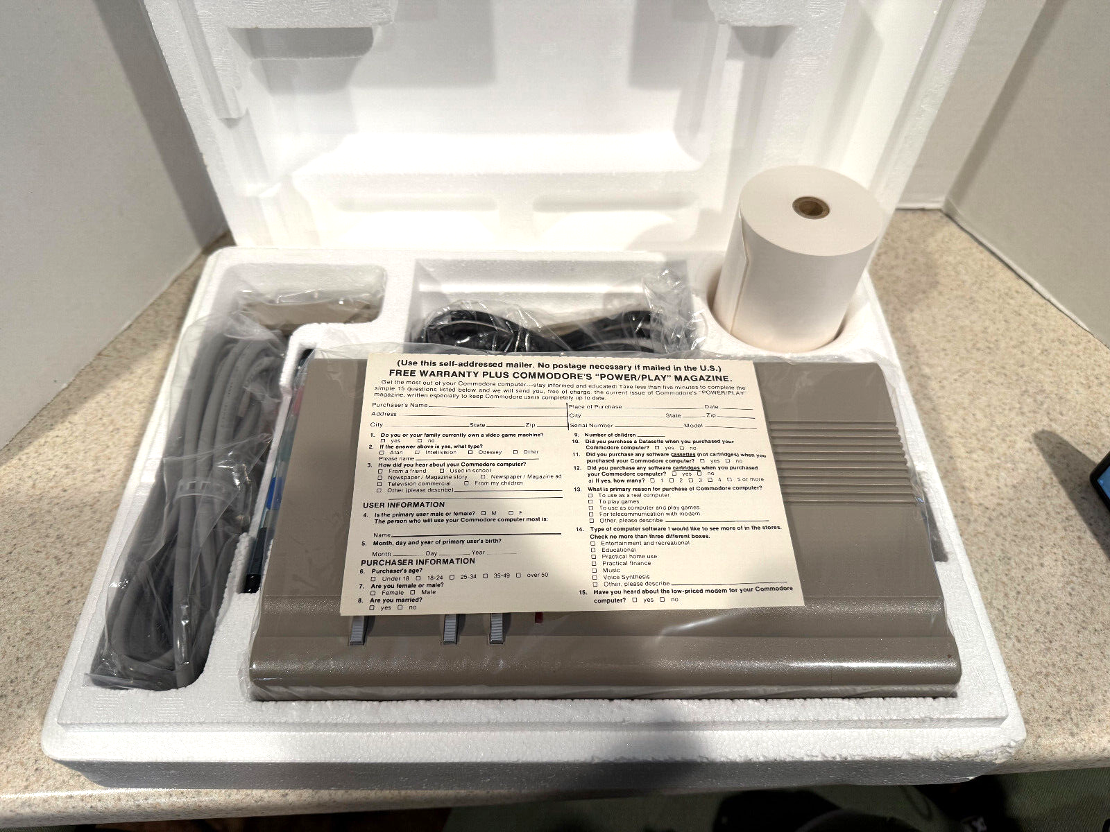 New Commodore 1520 Printer Plotter For Commodore Computer