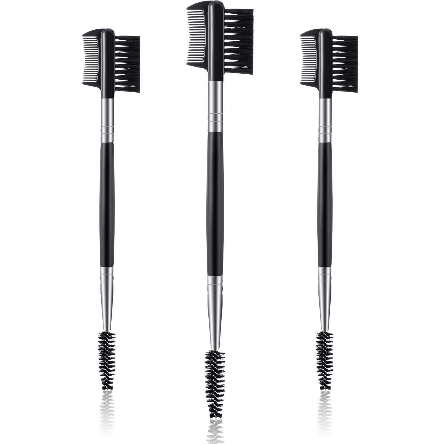 3 Pack Eyebrow Brush Eyelash Comb Double Head Eyebrow Brush Makeup Grooming Tool
