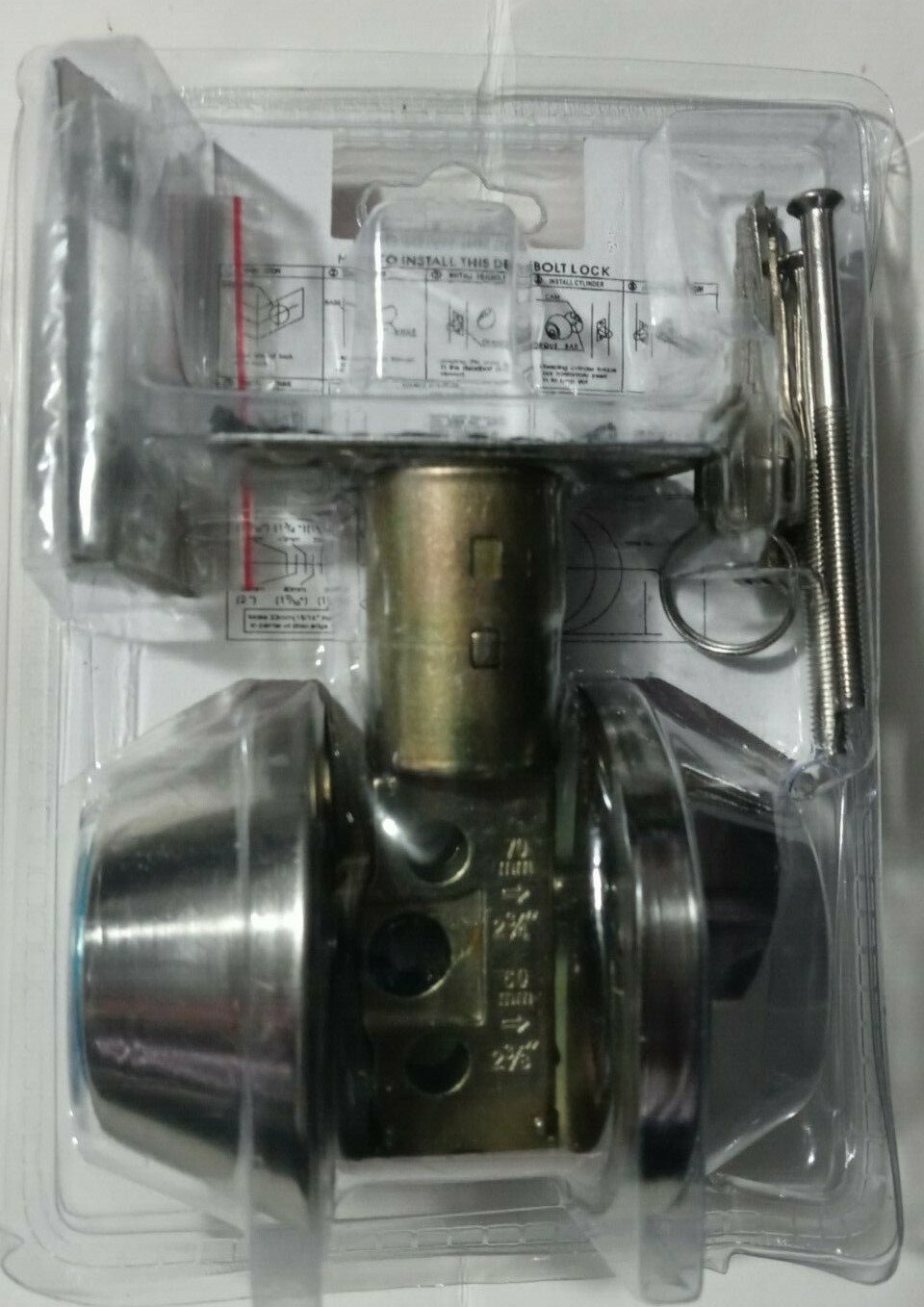 Entrance Lock Single Cylinder Deadbolt, Satin Stainless