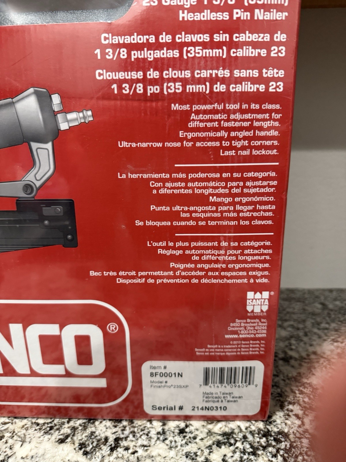 SENCO 8F0001N (23SXP) Headless Micro Pinner for 1/2" - 1-3/8" Fasteners - NEW