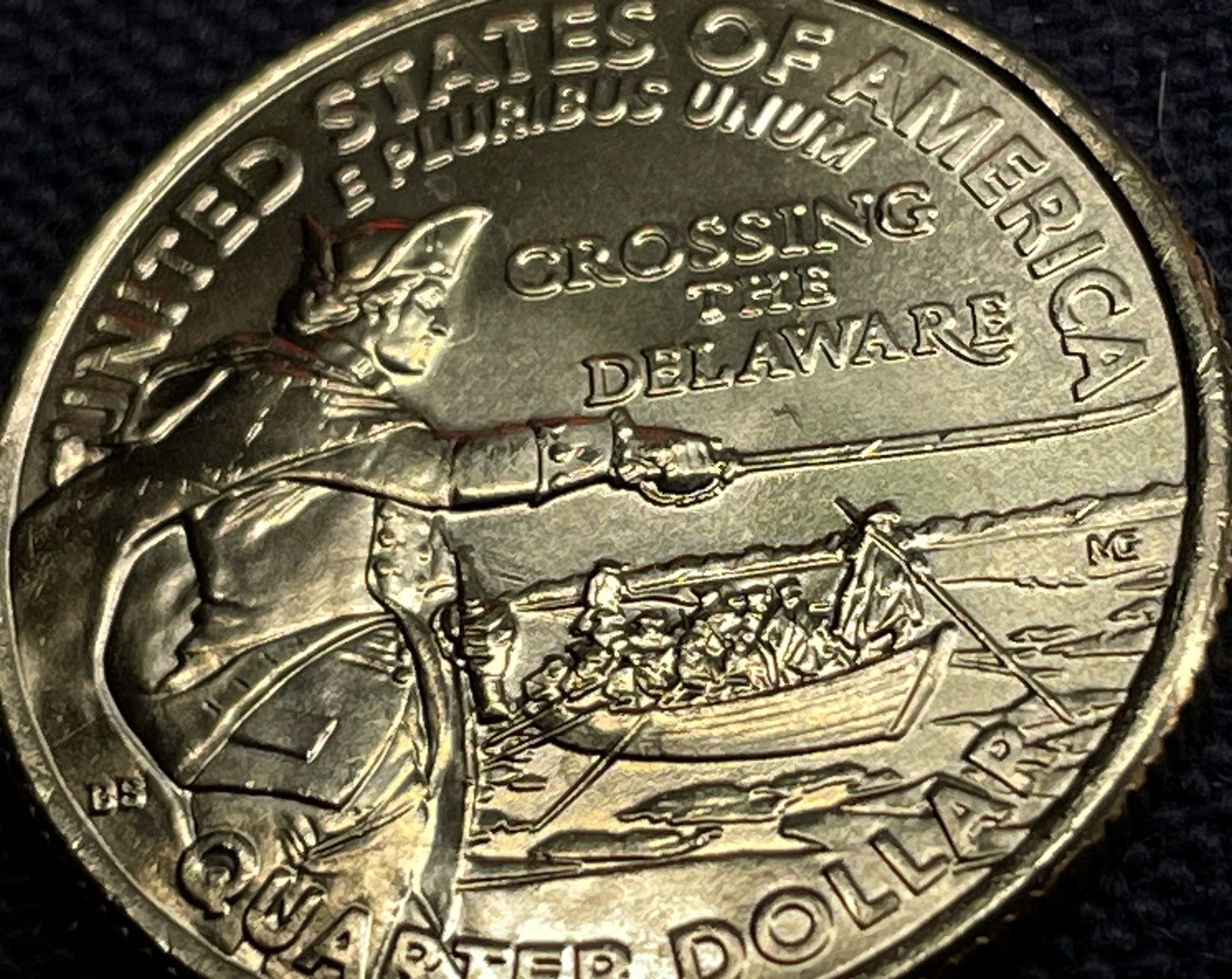 2021 P 2 GEM COINS CROSSING THE DELAWARE QUARTERS 2 DIFFERENT DIE CLASH ERRORS