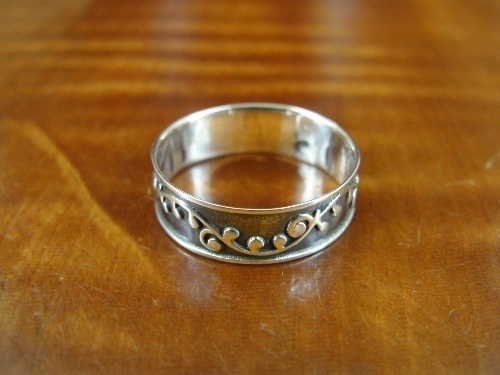 Vine Design Mexico Sterling Silver 925 Ring Band Size 6