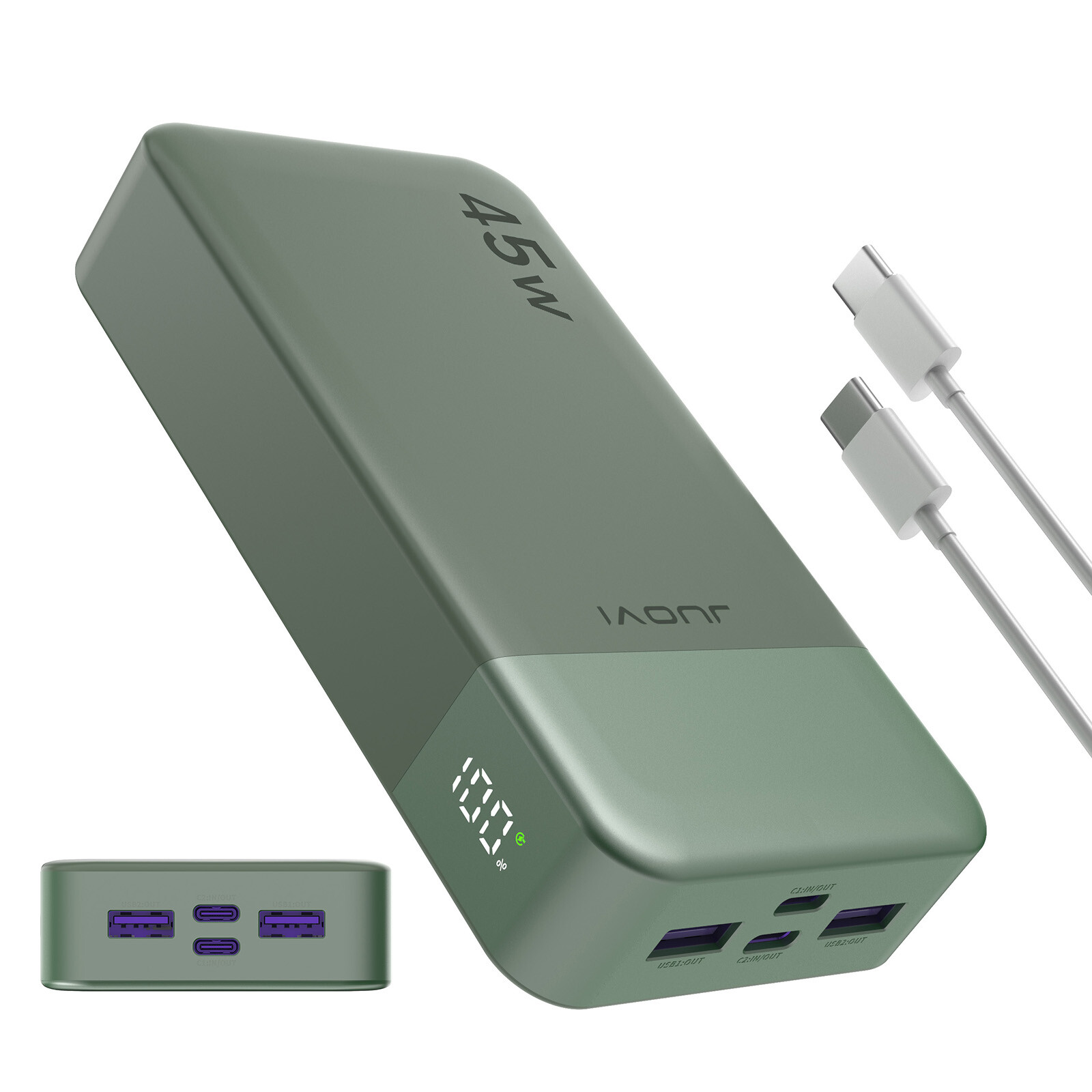 20000mAh Portable Power Bank 45W PD Charging External Battery Charger For Phone