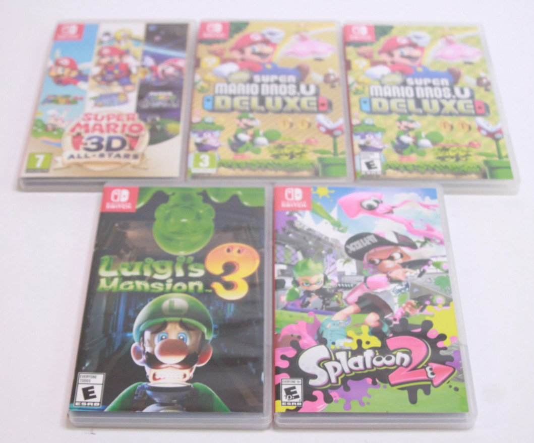 Nintendo Switch Cases Splatoon 2 Luigis Mansion 3 Super Mario Bros U Deluxe /3D