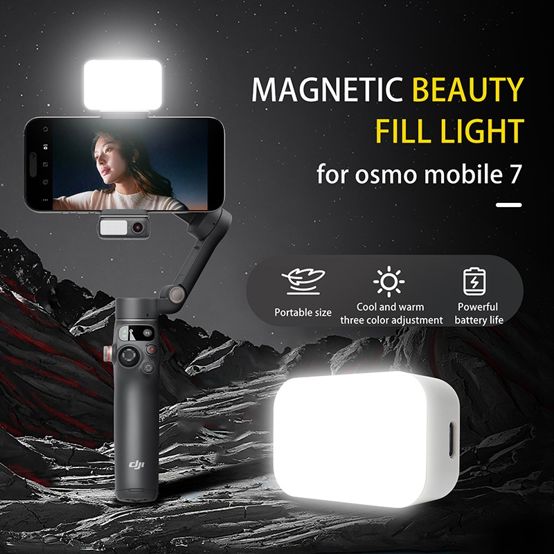 For DJI Osmo Mobile 7/6/5 Magnetic Fill Light Mobile Phone Photography Light